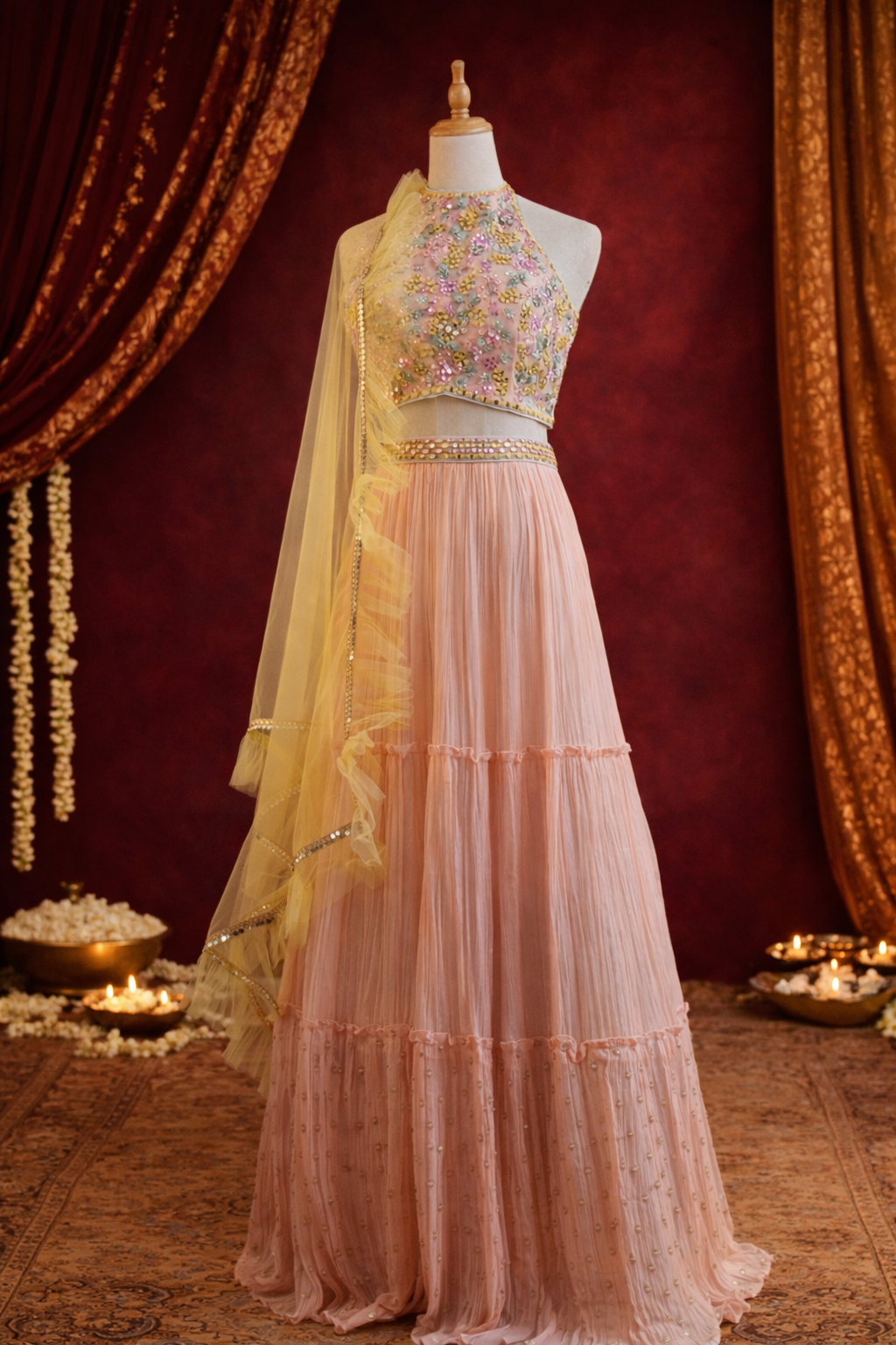 Pastel Blush Lengha Set