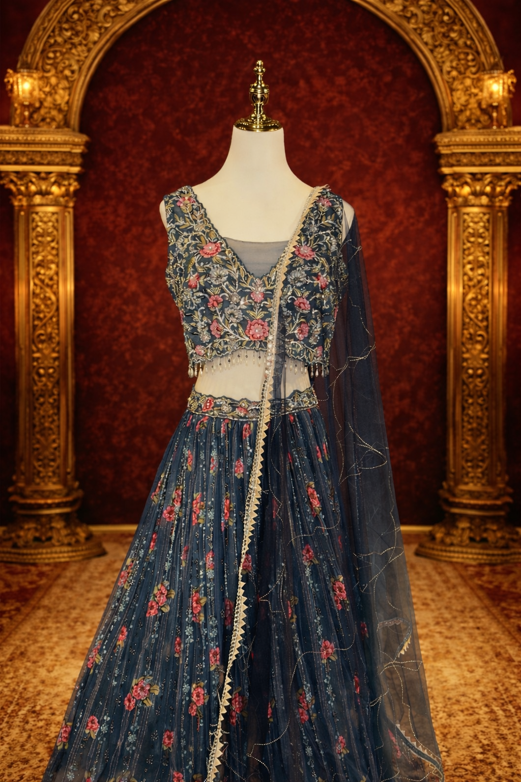 Moondust Floral Lengha Set