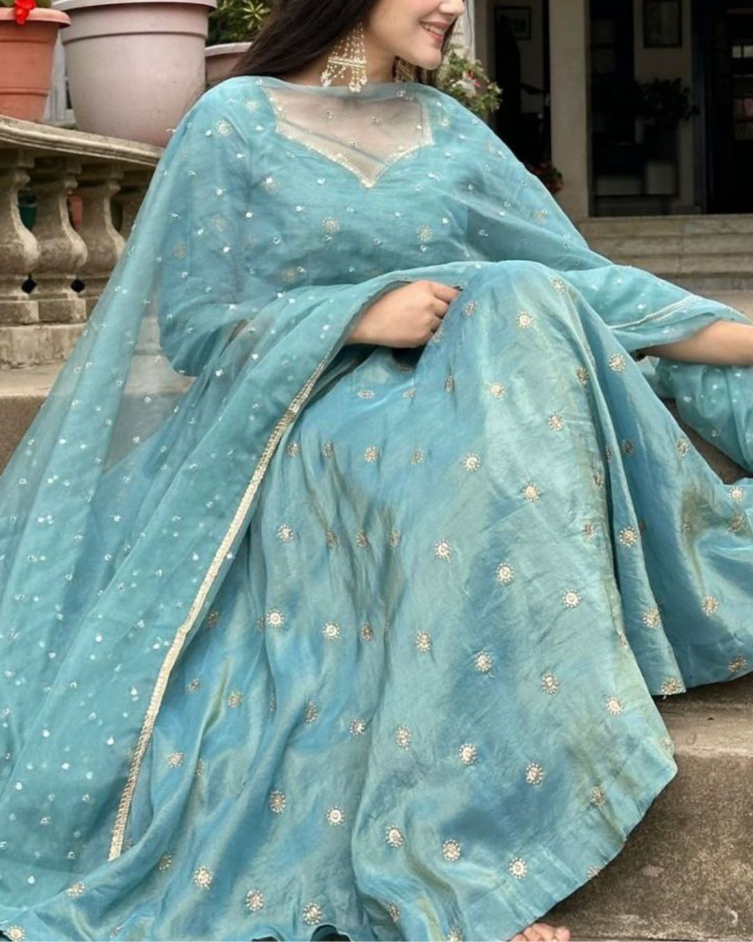 Celestial Sea Anarkali