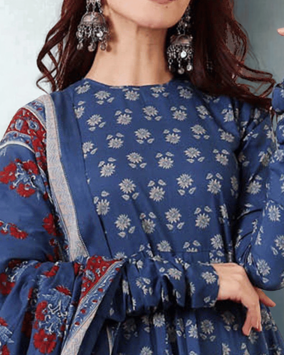 Indigo Blossom Anarkali