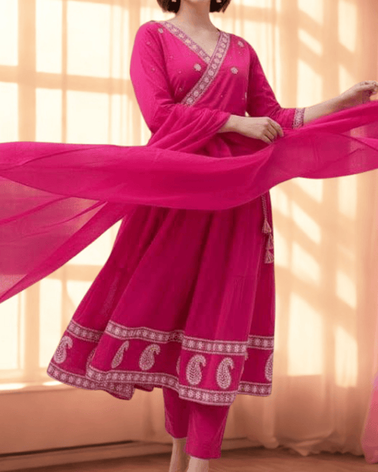 Summer Bloom Angrakha Set