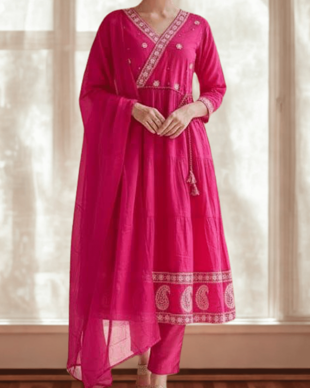 Summer Bloom Angrakha Set