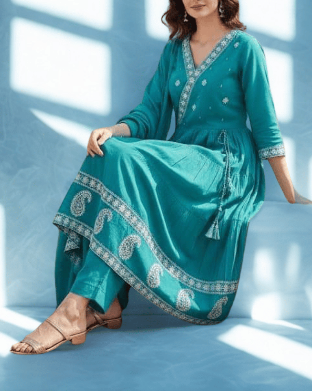 Summer Bloom Angrakha Set