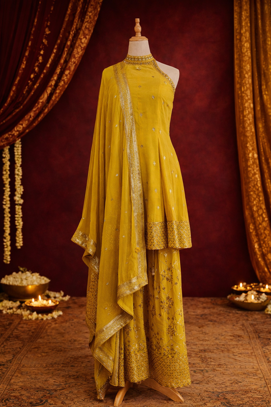 Mustard Royale Sharara Set