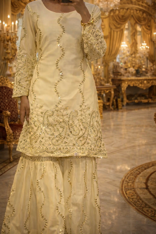 Gilded Twilight Sharara Set