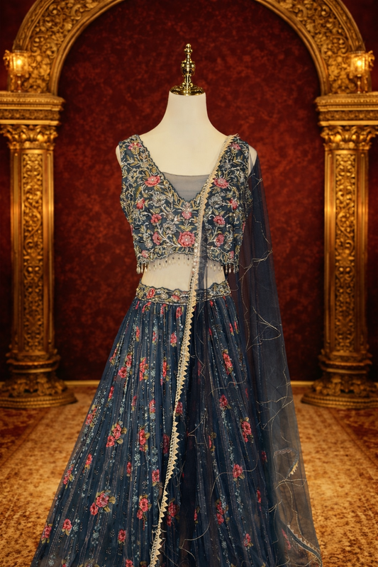Moondust Floral Lengha Set